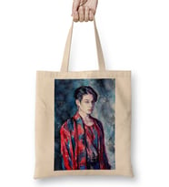 Bts JungKook in Red & Blue Bez Çanta Uzun Saplı