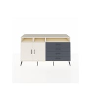 Kronos Konsol 5 Raflı 4 Çekmeceli 2 Kapaklı 176x59x99 Aytaşı-Aytaşı/Antrasit