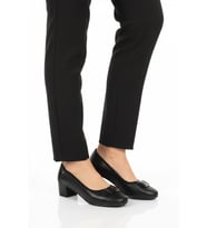 Pierre Cardin Bej Kadın Kısa Topuklu Ayakkabı PC-54940 Z (Siyah)