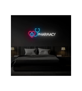 PHARMACY Yazılı ve Şekilli Neon Tabela