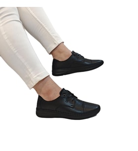 Voyager 9523 Siyah Hakiki Deri Bayan Ayakkabı