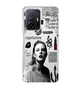 Redmi Mi 11T/Mi 11T Pro Uyumlu Taylor Swift Desenli Şeffaf Telefon Kılıfı