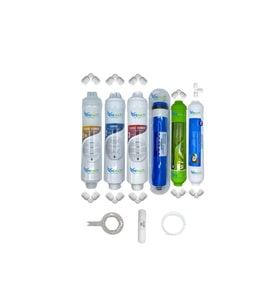 PWS Kapalı Kasa Su Arıtma Cihazların uygun Eco 6li Reverse Osmosis mebran Alkali+tatlandırıcı set