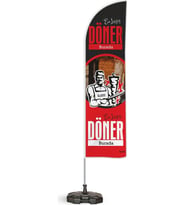 Döner Temalı Yelken Bayrak V1