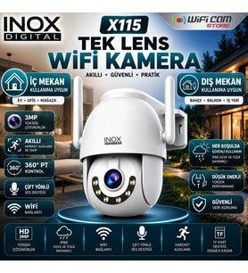 İnox X115 Mini 3MP Wifi Güvenlik Kamerası