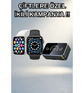 Bluetooth Kulaklık ve Akıllı Saat Seti 2'li Dokunmatik Kontrol