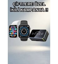 Bluetooth Kulaklık ve Akıllı Saat Seti 2'li Dokunmatik Kontrol