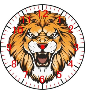 Aslan Model Duvar Saati - Aslanı Saat