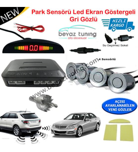 Park Sensörü Led Ekranlı Ses İkazlı Gri