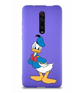 Xiaomi Redmi K20 Pro Soft Premier Kapak Donald Duck-D Tasarımlı Silikon Kılıf - Mor (Şeffaf)