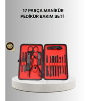 Şık Kutu Tasarımlı 17 Parça Manikür Pedikür Seti Dayanıklı ve Hijyenik