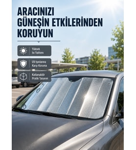 Araba Güneşliği Alüminyum Yansıtıcı Yüzeyle Etkili Isı Koruması