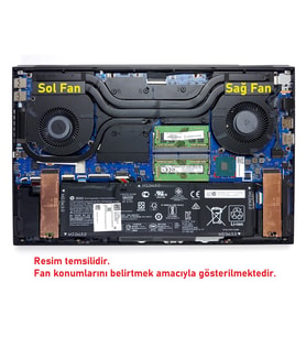 Hp Omen 15-ek1000nt ile Uyumlu Fan V2 (Sol Fan - 5V)
