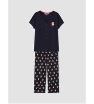 LCW DREAM Lacivert V Yaka Desenli Hamile Pijama Takım