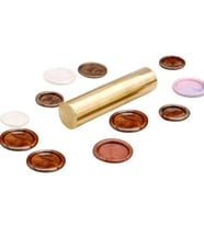 Boş Mum Mühürü Pirinç Silindir Sütun Damga 15x60mm