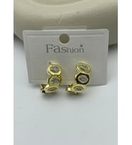 Vip Gold Taşlı Halka Küpe - 26vipkp04