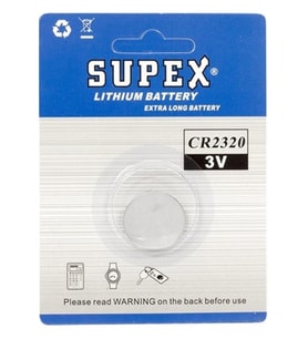 Supex CR2320 3V Lityum Tekli Paket Pil