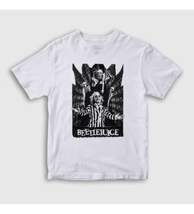 Presmono Unisex Çocuk Beyaz Graveyard Tim Burton Film Beetlejuice T-Shirt 452877tt