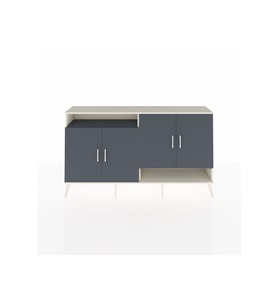 Arges Konsol 6 Raflı 4 Kapaklı 176x30x99 Aytaşı-Antrasit