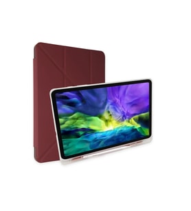 Samsung Galaxy X200 Tab A8 10.5 Kılıf Kalemlikli Mars Tablet Kılıfı - Mürdüm