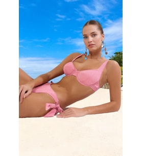 Bağlamalı Simli Bikini Takımı Ergonomik Kesim Şık Detaylı Premium Kalite