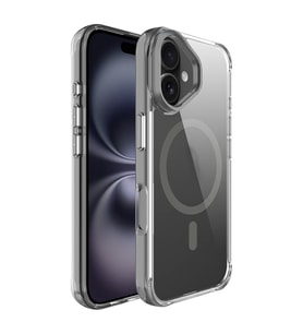 Apple iPhone 17 Uyumlu Kılıf M-safe Şarj Özellikli Airbagli Kamera Standlı Zore Azor Kapak (Koyu Gri)