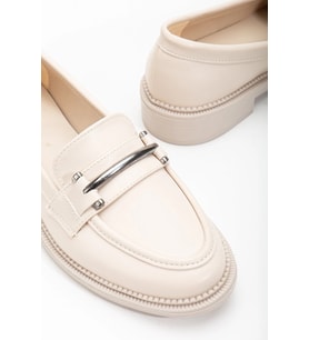 Jasmin Ortopedik Taban Deri loafer (Bej)