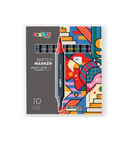 Plus Sketch Marker Çift Taraflı Çizim Kalemi 10 Renk 45241
