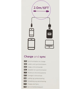 Usb-Micro Usb Şarj Kablosu, 2 Metre, Pvc, Siyah (Dlc3106U/00)
