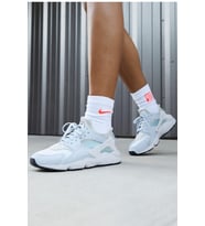Nike Air Huarache Sneaker Unisex Gerçek Deri Tekstil Mavi Spor Ayakkabı