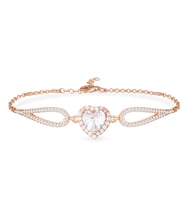 925 Ayar Gümüş Swarovski Kalp Bileklik