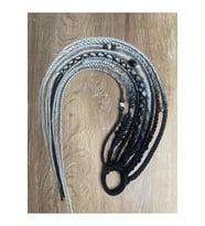 Rasta Mix Afrika Örgü Toka 8'li 50cm - Siyah & Gri Ombreli