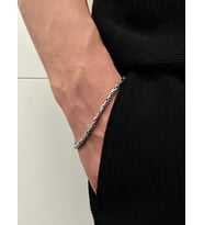 925 Ayar 3 mm Kıral Model Gümüş Erkek Bileklik