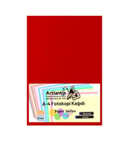 Kırmızı Renkli A-4 Fotokopi Kağıdı 25 li 1 Paket Artlantis Fotokopi Renkli A4 Kağıdı