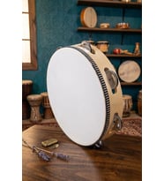 Midex TF-8A Zilli Tef Gerçek Deri 8 inç 20 cm Örf Aletleri