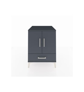 Kronos Komodin 2 Raflı Tek Çekmeceli 2 Kapaklı 60x59x80 Antrasit-Antrasit