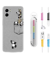 Vivo Y15S Y32 Y33S Y51 Y53S Kılıf Kablo Koruma Spiral Silikon Pandalar 1798