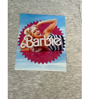 18X14 CM ÜTÜ İLE YAPIŞAN BARBİE KIZ TRANSFER BASKI ARMA KOT KUMAŞ BASKI
