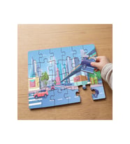 Şehir Trafiği Tasarımlı 24 Parça Ahşap Çocuk Puzzle MPK1102