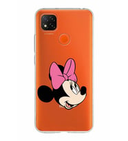 Xiaomi Redmi 9C Uyumlu Kapak Minnie Mouse Tasarımlı Şeffaf Silikon Kılıf