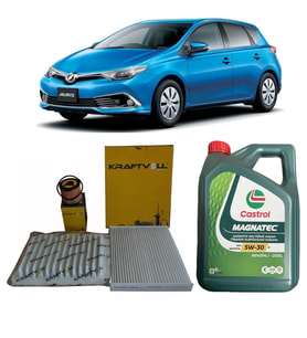 2013-2018 TOYOTA AURİS BENZİNLİ 1.33 VE 1.6 MOTORLAR İÇİN YAĞ BAKIM SETİ MAGNATEC 5W 30
