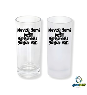 Mevzu Gemi Değil Buzlu / Buzsuz Seçenekli Rakı Bardağı – 1 Adet Şık Sunum Bardağı 0269
