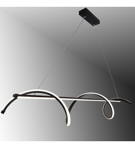 TT038-SY TT Aydınlatma Kıvrımlı Masa Üstü Modeli Siyah Led Avize (Beyaz)