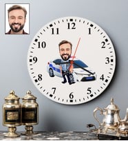 Kişiye Özel Trafik Polisi Tasarımlı Karikatür Duvar Saati 117