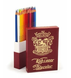 Koh-i Noor Polycolor Artist Kuru Boya Kalemi 24 Renk RETRO Özel Kutu 