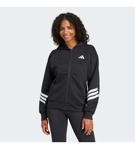 adidas JE0171 W FI 3S FZ HD Kadın Tracktop (Siyah)