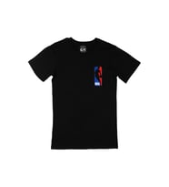 NBA Logolu  Cep Logo Tasarımlı Siyah Tişört