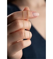 925 Ayar Gümüş Gold Kaplama Zincir Küpe