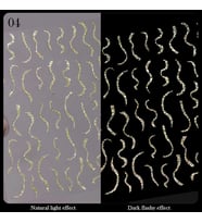 3D Reflektif efekt nail art sticker  model - 4 (55881-4)