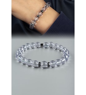 Topaz Doğal Taş Küre Kesim Mavi 8mm Bileklik